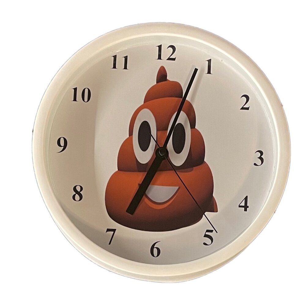 Poop Emoji 9" Wall Clock